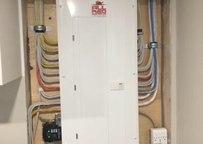 Organized residential electrical panel installation